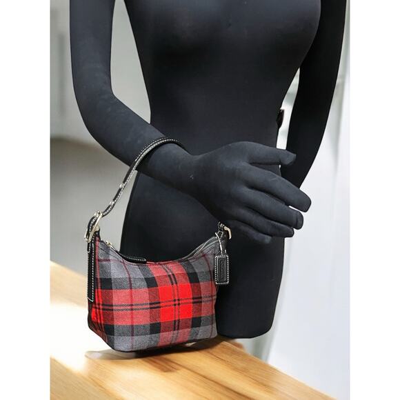 Vintage Coach 8326 Plaid Wool Demi Bag - Picture 8 of 11